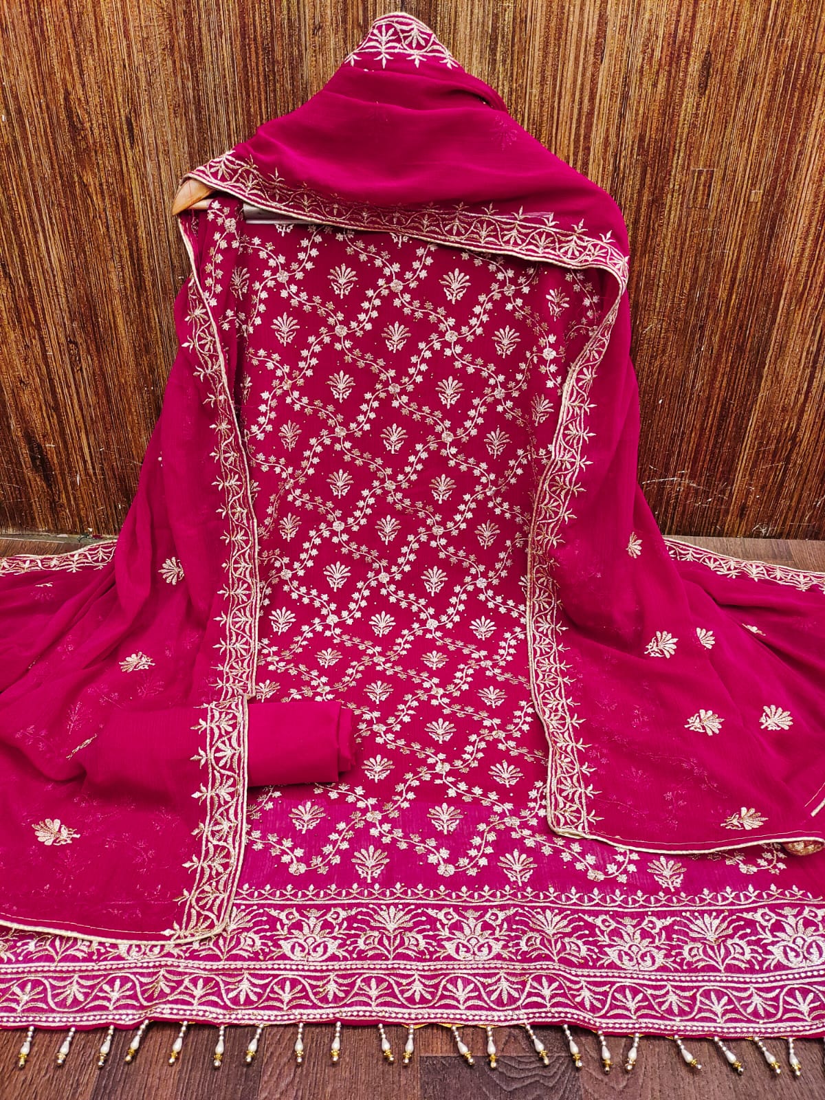 DS Designer Suit Zomato Silk Heavy Non Catalog Dress Material